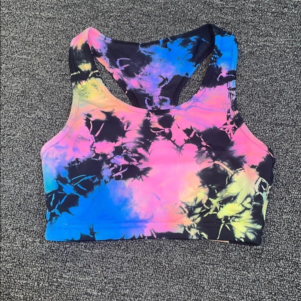 Tye stretch racerback sports bra